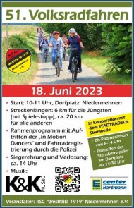 Hinweis Volksradfahren 2023